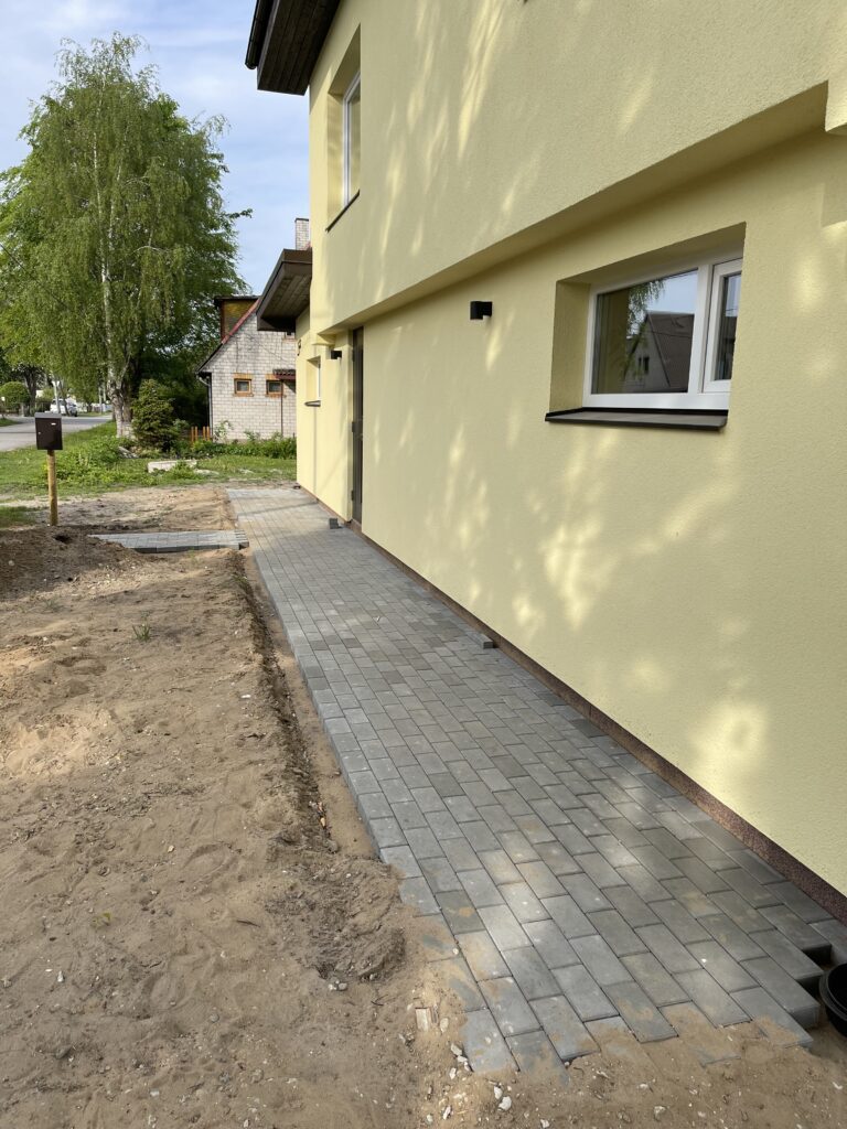 Tänavakivide paigaldus, Terrasside ehitus.